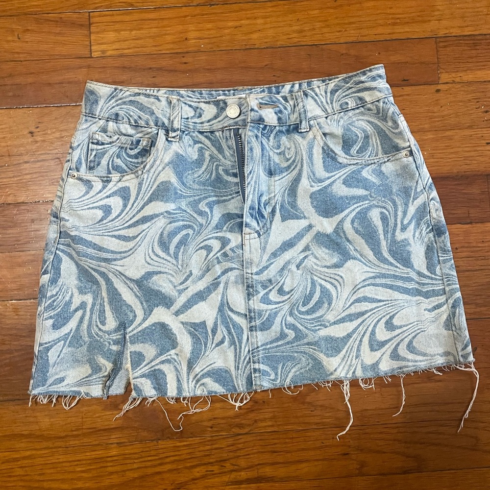Denim mini skirt